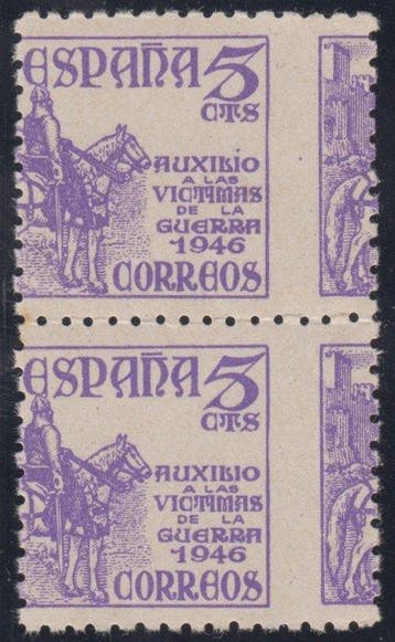 Spanje 1949 - Voor slachtoffers van de oorlog. 5 cent,, Gestempeld