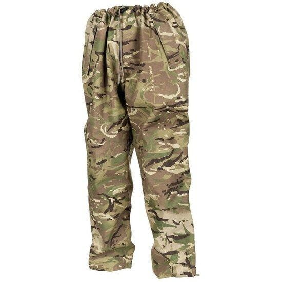 British army regenbroek Combat, MTP Multicam, Caravans en Kamperen, Regenkleding, Dames, Heren, Regenbroek, Gebruikt, Ophalen of Verzenden