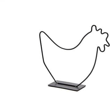 Metalen Frame Hen Kip op voet Zwart 37x32 cm, Ophalen of Verzenden, Nieuw