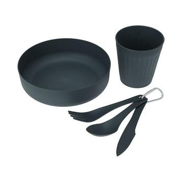 Campingservies | Redcliffs | 6-delig (Kunststof, Grijs), Verzenden, Nieuw