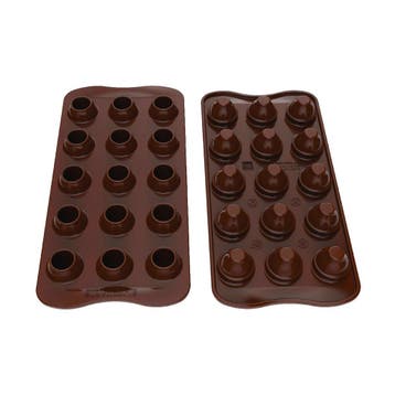 Silikomart Siliconen Bonbonvorm Chocolade Ei (15x) Ø2,3x3cm, Verzenden, Nieuw