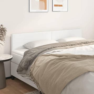vidaXL Hoofdborden 160x5x78/88 cm kunstleer wit, Verzenden, Nieuw, Wit, Overige materialen
