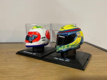 Spark 1:5 - Model raceauto (2) - Brazilian Drivers F1 Helmet, Nieuw