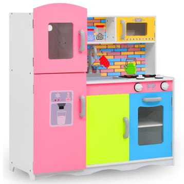 vidaXL Kinderspeelkeuken 80x30x85 cm MDF meerkleurig, Kinderen en Baby's, Speelgoed | Overig, Verzenden, Nieuw