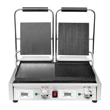 Dubbele Contact Grill - Geribd /Glad Buffalo, Verzenden, Nieuw in verpakking