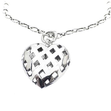 Zilveren anker schakelketting met een hart hanger; ZINZI, Sieraden, Tassen en Uiterlijk, Kettingen, Ophalen of Verzenden, Gebruikt