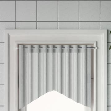 vidaXL Gordijnrails 2 st 60-105 cm aluminium wit en, Verzenden, Nieuw, Zilver