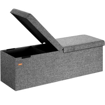 Bank Donkergrijs 115x38x38cm met Scharnierend Deksel, Verzenden, Nieuw