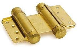 Bommer scharnier dubbelwerkend 100 mm vermessingd, Verzenden, Nieuw