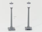 Schaal 0 RailKing 1058 No. 35 street lamp set grijs #8364, Ophalen of Verzenden, Zo goed als nieuw