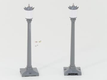 Schaal 0 RailKing 1058 No. 35 street lamp set grijs #8364, Ophalen of Verzenden, Zo goed als nieuw