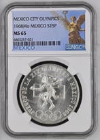 Mexico. 25 Pesos 1968 - NGC MS65 (Juegos Olímpicos de