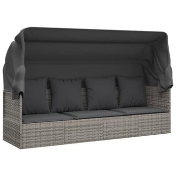 Luxe Ligbed - Grijs | 41% Korting | Tweedekansje, Ophalen of Verzenden, Nieuw, Wicker, Verstelbaar