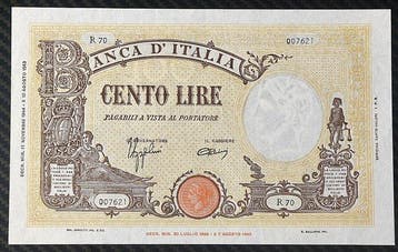 Italië. Lire 100 Lire 11/11/1944 - Gigante BI 24C