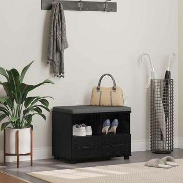 vidaXL Halbank Zwarte Eik 60 x 38 x 46 cm, Verzenden, Nieuw