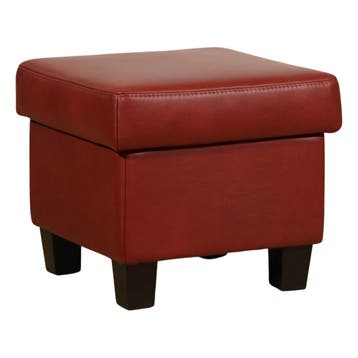 Hocker - gestoffeerde fauteuils, Minder dan 50 cm, Minder dan 75 cm, Nieuw, Leer