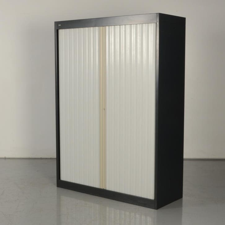 Roldeurkast Emmein - Antraciet - 166 x 120 cm - Incl. 3, Huis en Inrichting, Kasten | Roldeurkasten en Archiefkasten, Ophalen of Verzenden