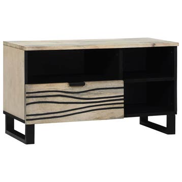 vidaXL TV Eenheden 80 x 33 x 46 cm Wit Bewerkt hout, Minder dan 50 cm, Verzenden, Nieuw, Minder dan 100 cm