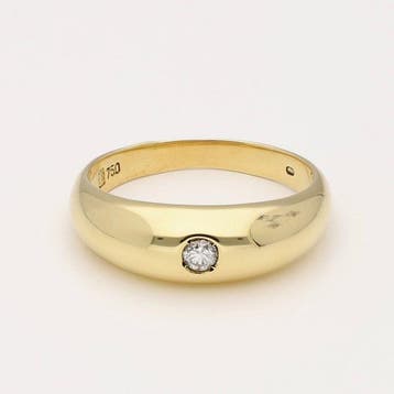 Ring - 18 karaat Geel goud Diamant (Natuurlijk), Nieuw