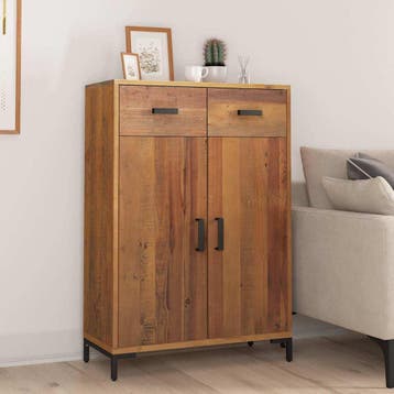 vidaXL Schoenenkast 75x40x110 cm massief grenenhout, Huis en Inrichting, Verzenden, Nieuw