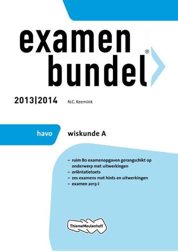Examenbundel 2013/2014 havo wiskunde A 9789006080193, Verzenden, Gelezen, N.C. Keemink