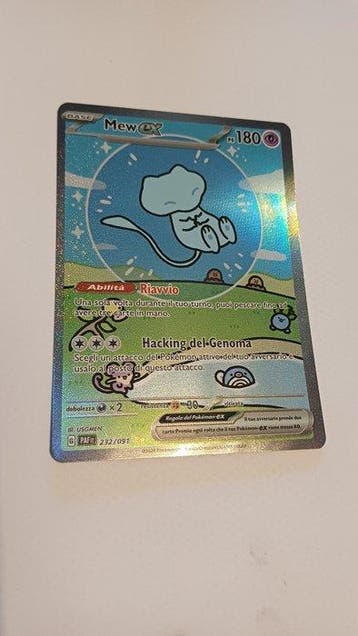 Pokémon - 1 Card - Mew 232/091 Full art, Foil, Secret rare -, Hobby en Vrije tijd, Nieuw