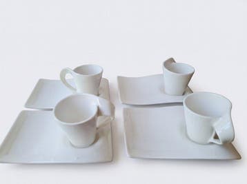 Villeroy & Boch - Kop en schotel (4) - Wave - Porselein, Antiek en Kunst