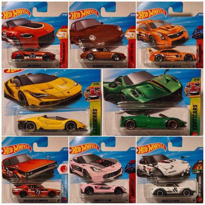 Hot Wheels 1:64 - Modelauto (8) - Mattel - TOP AUTO 2026, Hobby en Vrije tijd, Modelauto's | 1:5 tot 1:12