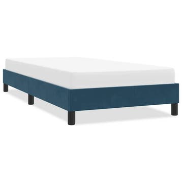 vidaXL Bedframe zonder matras 90x220 cm fluweel donkerblauw, Huis en Inrichting, Eenpersoons, Nieuw, Stof, Verzenden