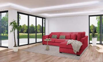 Loveseat Almere - loveseats - Rood, Huis en Inrichting, Nieuw, Rood, Stof
