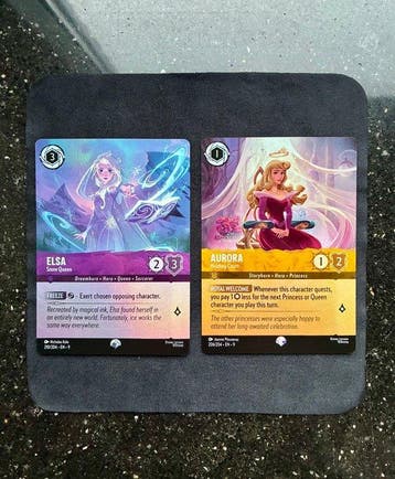 Ravensburger - 2 Card - Disney Lorcana - Elsa and Aurora 210, Nieuw
