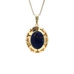 Gouden hanger met lapis lazuli 14 kt, Ophalen of Verzenden, Nieuw