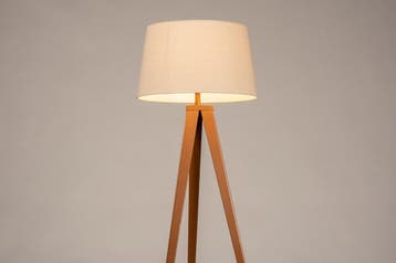 Rietveld Vloerlampen - Bruin, Beige - Stof, Metaal, Huis en Inrichting, Lampen | Vloerlampen, Verzenden, Nieuw