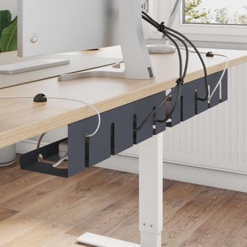 vidaXL Kabelgoot voor onder bureau 2 st Antracietkleurig, Verzenden, Nieuw