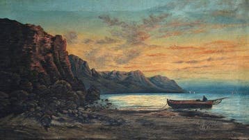 École naturaliste européenne (c.1920) - Baie au coucher du