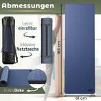 Yogamat - Fitness mat - Sportmat - Yoga mat extra dik - Blau, Sport en Fitness, Yoga en Pilates, Verzenden, Zo goed als nieuw
