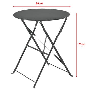 Bistroset Caprile metaal tuintafel met 2 tuinstoelen donkerg, Verzenden, Nieuw