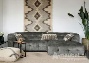 Loungebank Castricum - loungebanken - Grijs, Nieuw, 150 cm of meer, Stof, 250 tot 300 cm