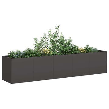 vidaXL Plantenbak Zwart 200x40x40 cm Koudgewalst Staal, Verzenden, Nieuw, Metaal