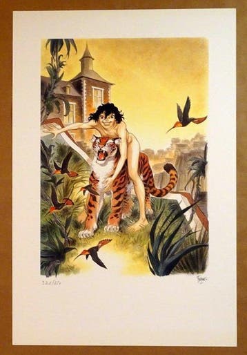 Frank Pé - 1 Offset Print - Zoo - Manon et le Fauve, Nieuw