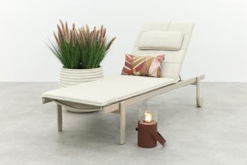 Wave 1-persoons ligbed - Mokka, Tuin en Terras, Ligbedden, Verzenden, Nieuw, Overige materialen
