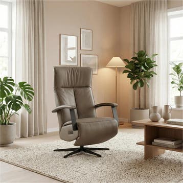Leren relaxfauteuil met hartbalans Pure - Toledo Moss, Bohemian, Industrieel, Modern, Scandinavisch, Nieuw, Ophalen of Verzenden