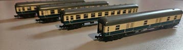 Trix N - Treinset (4) - Passagiersrijtuig in blauw-beige, Nieuw
