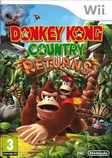 Donkey Kong Country Returns (Wii Games), Spelcomputers en Games, Games | Nintendo Wii, Ophalen of Verzenden, Zo goed als nieuw