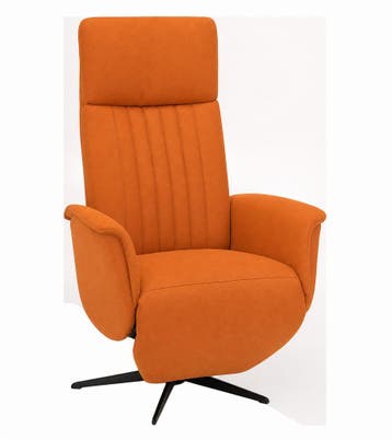 Relaxfauteuil Leerdam  - relaxfauteuils - Oranje, Nieuw, Stof