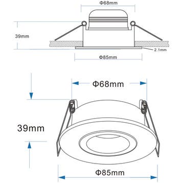 LED Spot - Inbouw Vierkant 8W - Helder/Koud Wit 6400K, Overige materialen, Nieuw, Overige fittingen, Ophalen of Verzenden