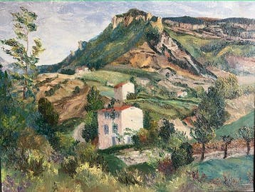 G. A. van der Noordaa (XX) - Omgeving Chillau (Auverne), Antiek en Kunst, Kunst | Schilderijen | Klassiek