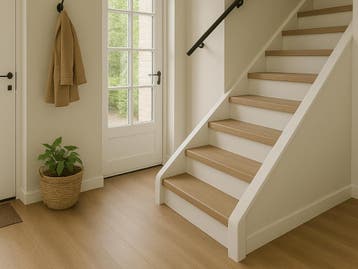 ACTIE!  Eikenhouten traprenovaties! NU 675,-, Parket, Ophalen of Verzenden, Houten traprenovatie, Nieuw
