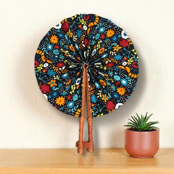 Afrikaanse handwaaier - Ankara print waaier - Multicolor Afi, Ophalen of Verzenden, Nieuw