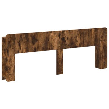 vidaXL Hoofdeinde kas met opslag Gerookt eiken Bewerkt hout, Verzenden, Nieuw, Bruin, Hout